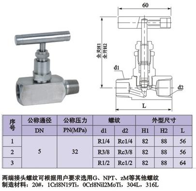 J13,23W内外螺纹针型阀 J13,23W内外螺纹针型阀