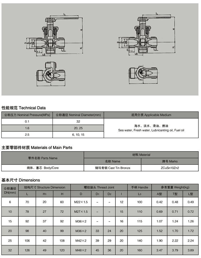 船用外螺纹青铜填料旋塞阀 船用外螺纹青铜填料旋塞阀