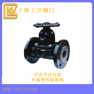 引进手动衬胶/衬氟塑料隔膜阀