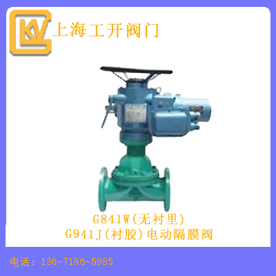 G841W(无衬里)、G941J(衬胶)电动隔膜阀